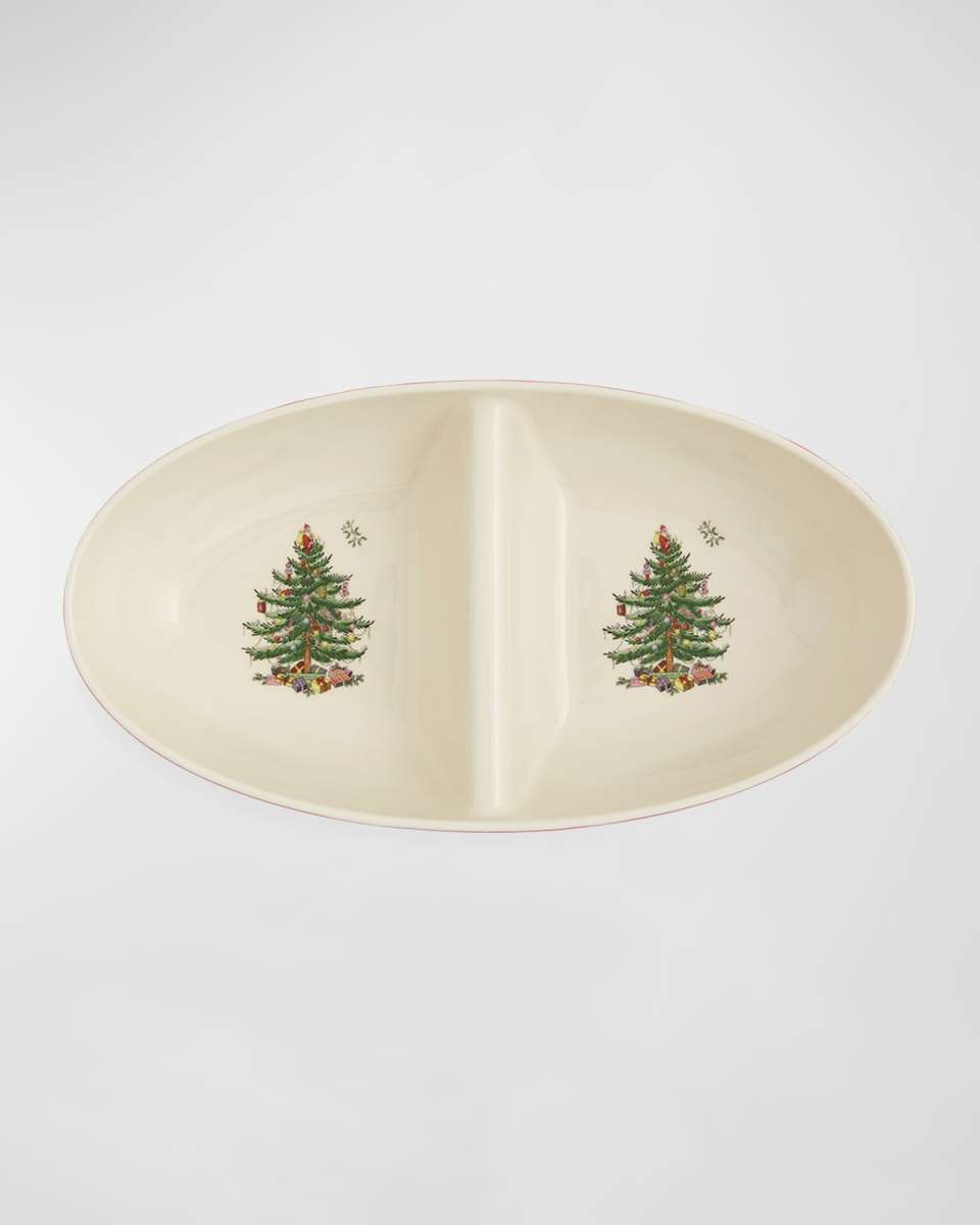 Tartan Large Oval Divided Server