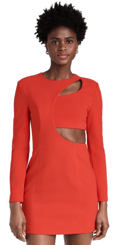 MISHA Leighton Dress Cherry Red