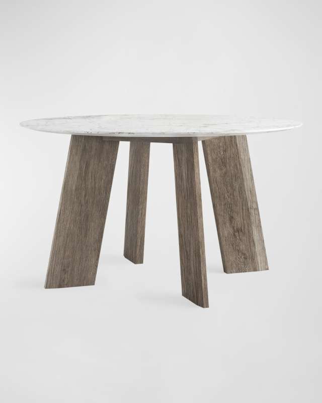 Modern Fin Round Dining Table, 51"