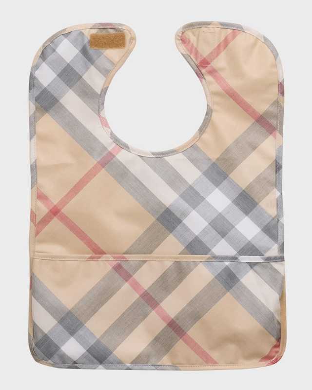 Kid's Wes Check-Print Bib