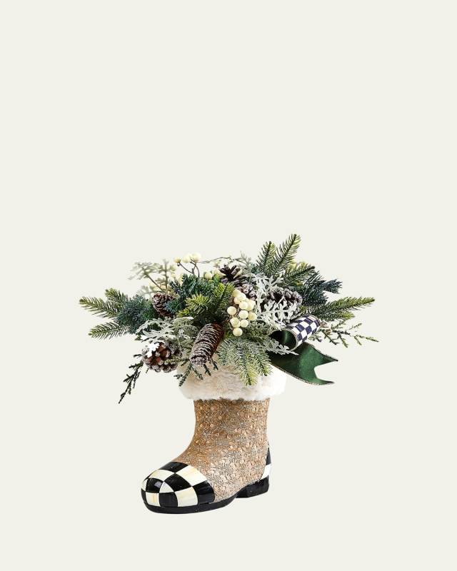 Farmhouse Holiday Boot Arrangement