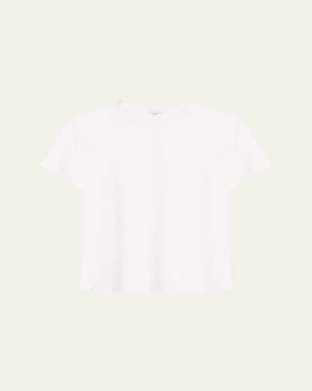 Esme Tuscany Pointelle-Knit Lace-Trim Top