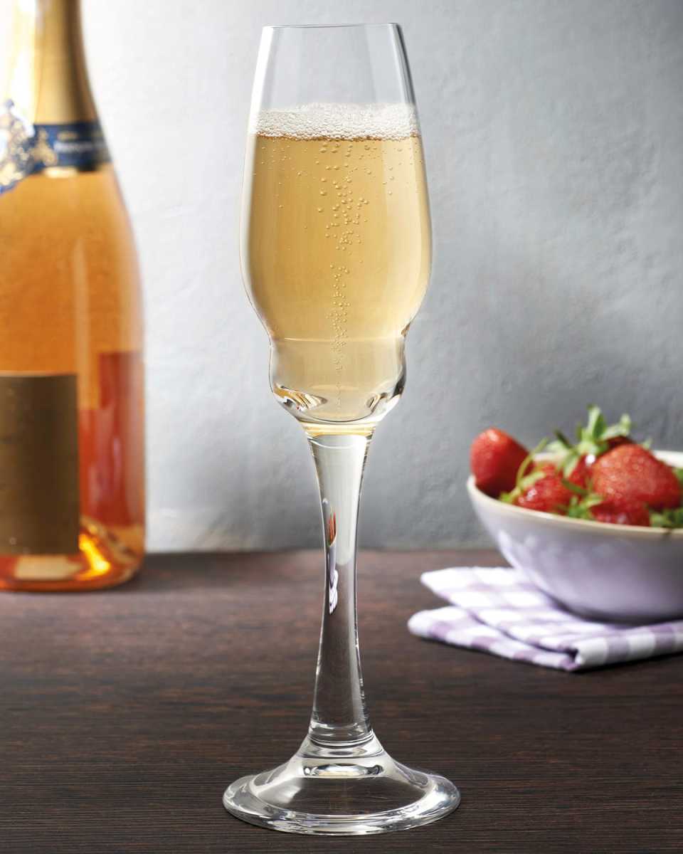 Heads Up Champagne Glasses, Set of 2