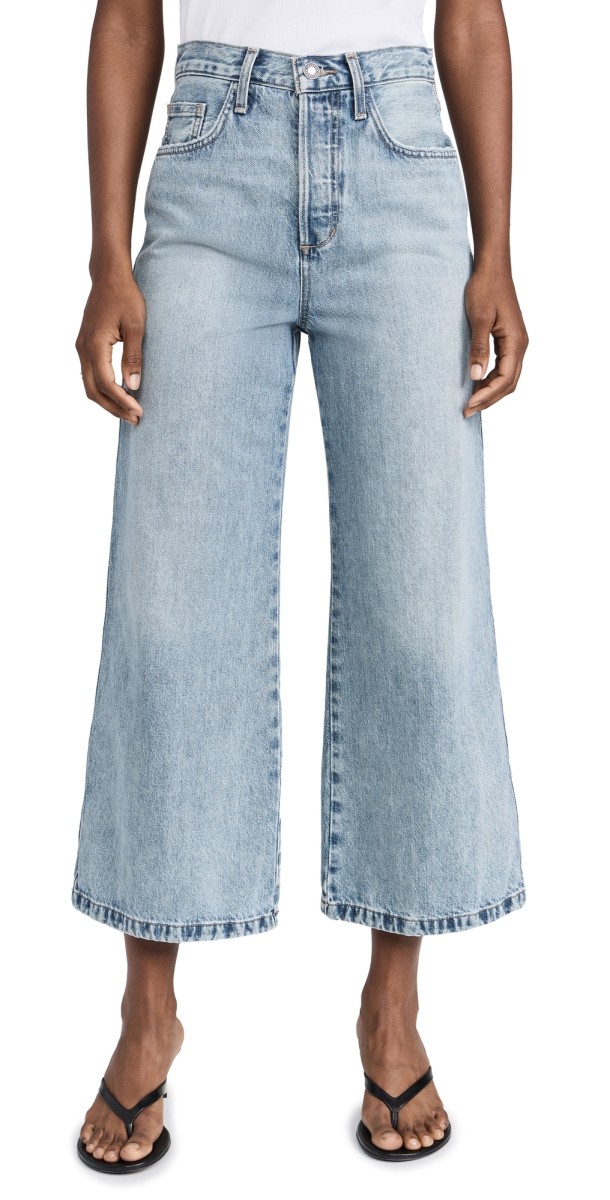 Favorite Daughter The Masha Super High Rise Wide Leg Crop Jeans Dublin
