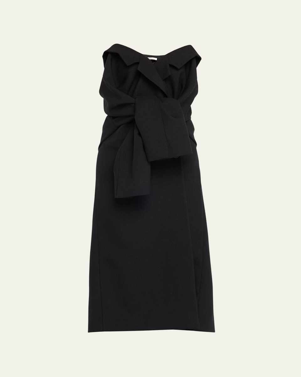 Arpelle Strapless Wool Midi Dress