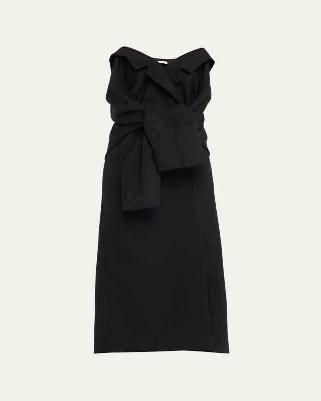 Arpelle Strapless Wool Midi Dress