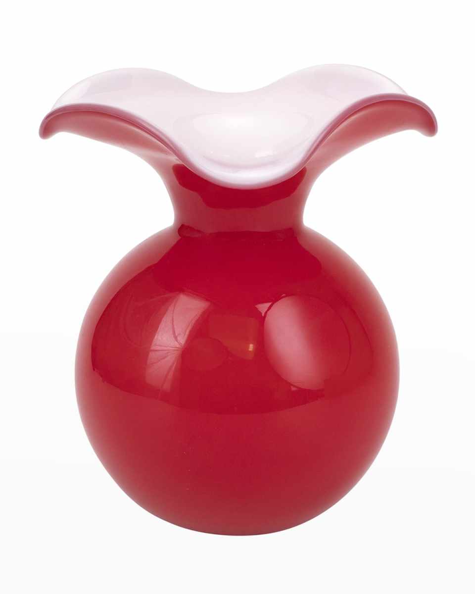 Hibiscus Glass Red Medium Vase