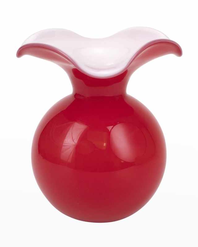 Hibiscus Glass Red Medium Vase