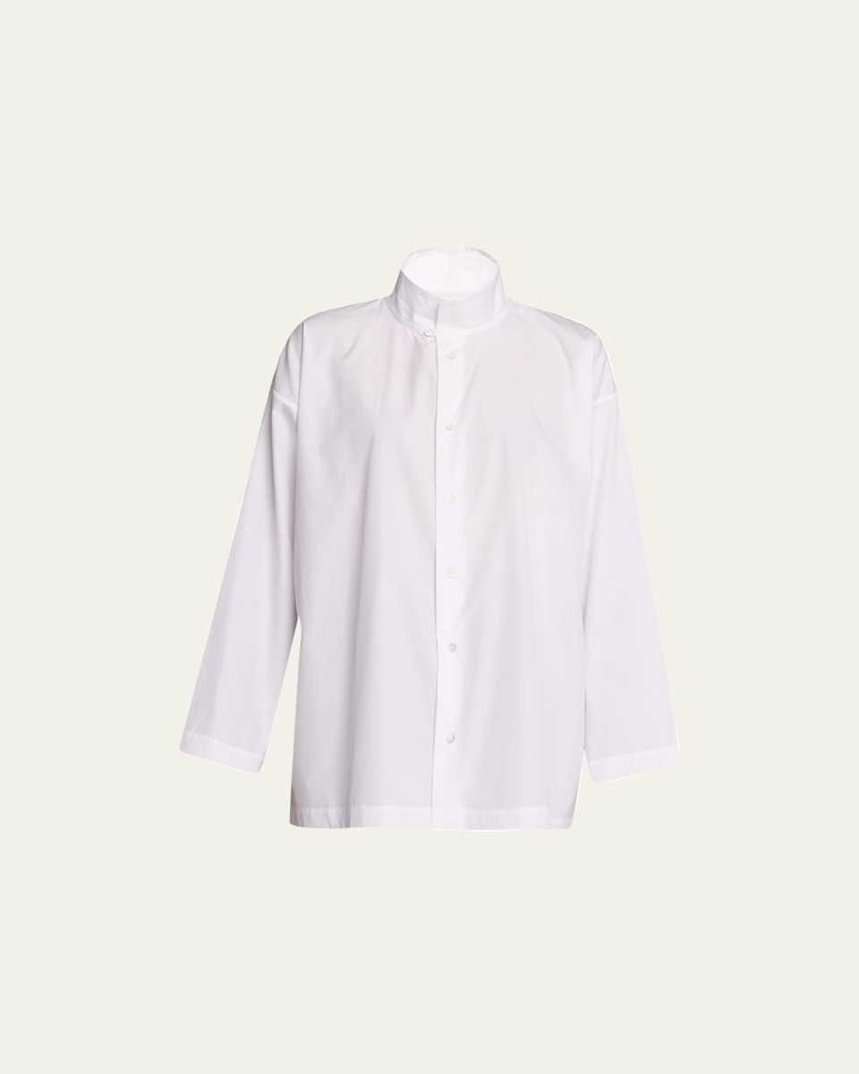 Slim A-Line Two Collar Shirt With Step Insert (Long Length