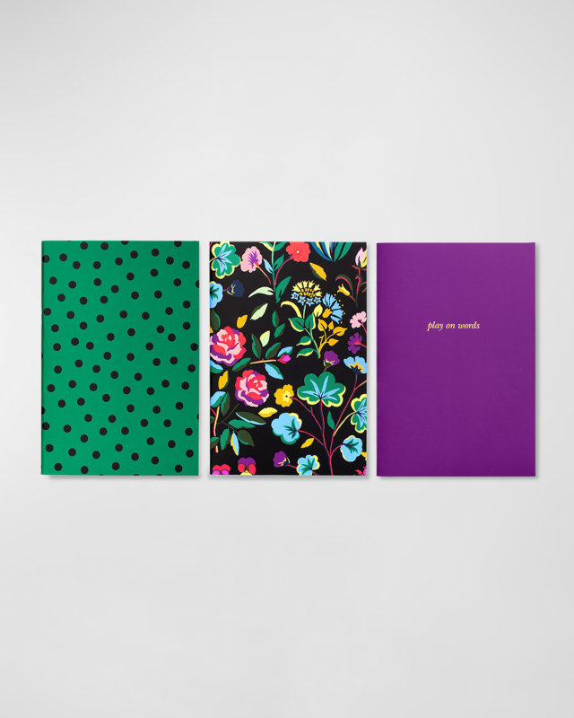 triple notebook set, autumn floral