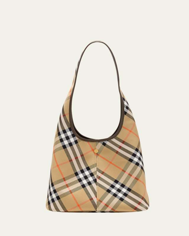 Small Check Twill Shoulder Bag
