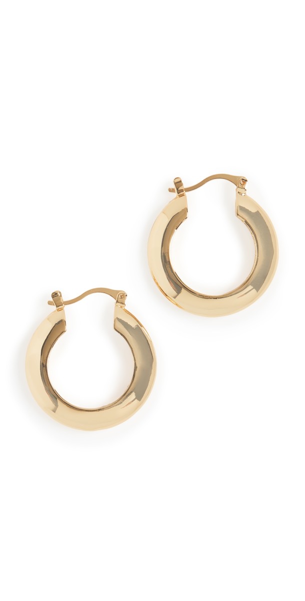 SHASHI Gianna Small Hoop Earrings Yellow Gold