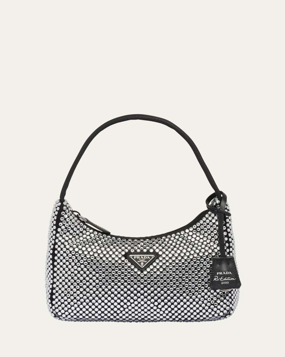 Allover Crystal Top-Handle Bag
