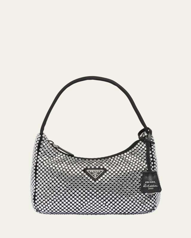 Allover Crystal Top-Handle Bag