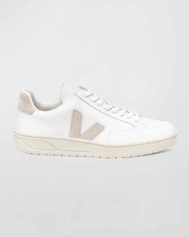 V12 Mixed Leather Court Sneakers
