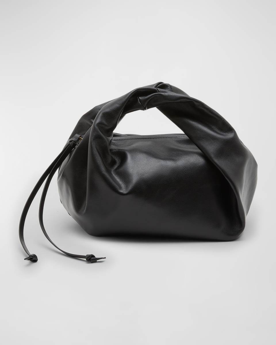 Small Twisted Leather Top-Handle Bag