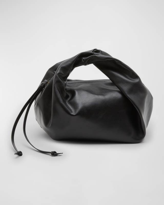 Small Twisted Leather Top-Handle Bag