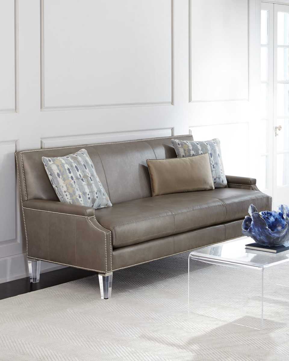 Lucine Leather Sofa 82"