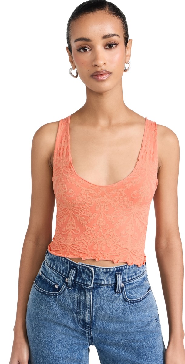 Free People Here For You Cami Burnt Coral