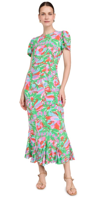 RHODE Lulani Dress White Fleur Tropicale