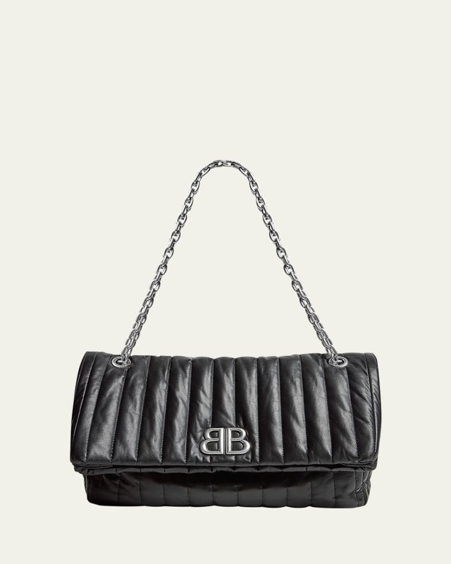 Monaco Medium Quilted Chain Shoulder Bag