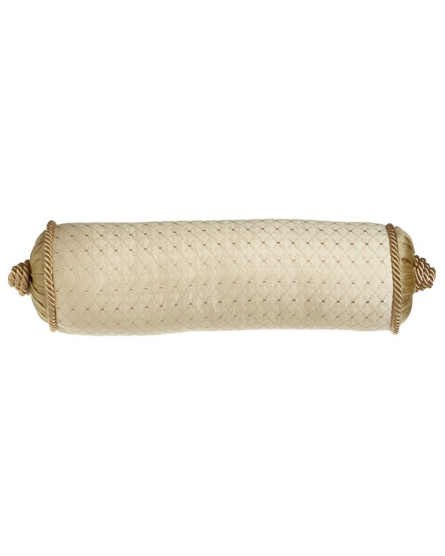 Antoinette Diamond-Stitch Neck Roll Pillow, 6" x 19"