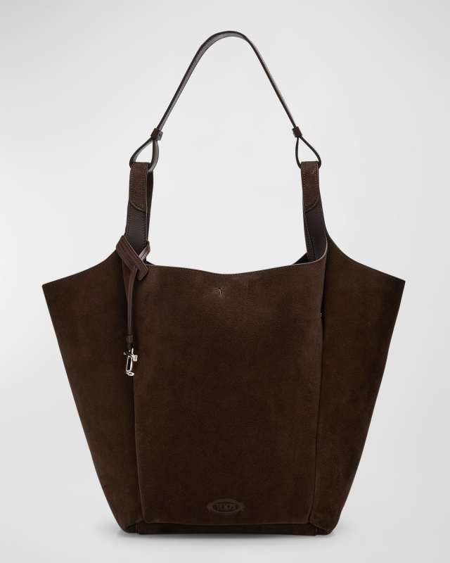Suede & Leather Shoulder Bag
