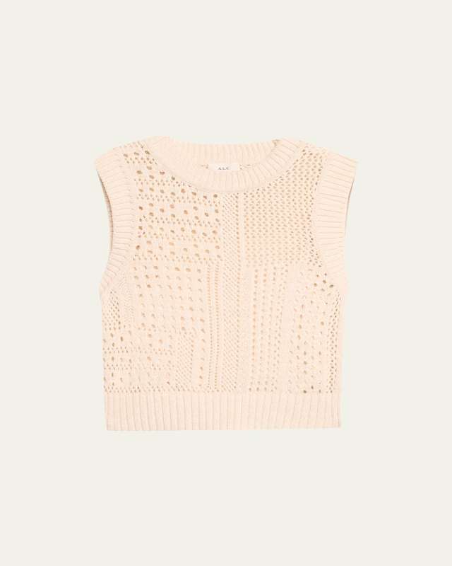 Sawyer Sleeveless Open-Knit Top