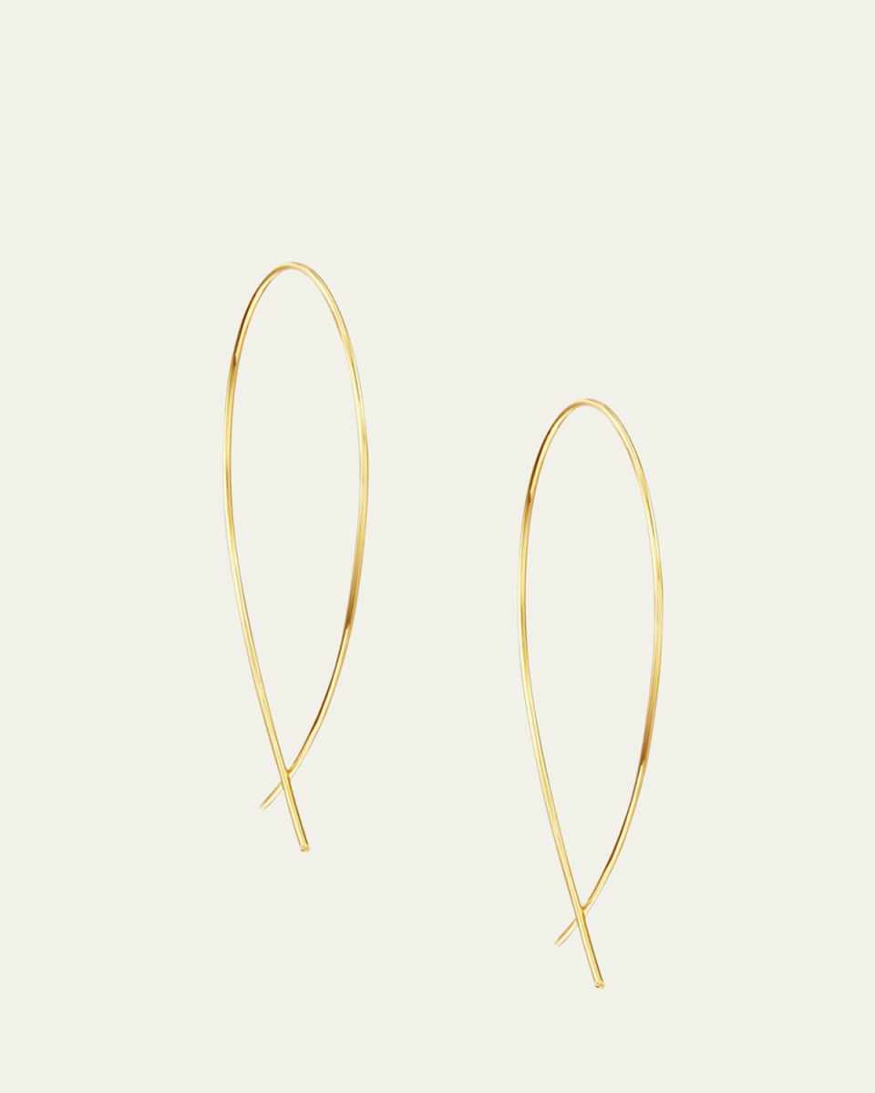 Small Upside Down Hoop Earrings