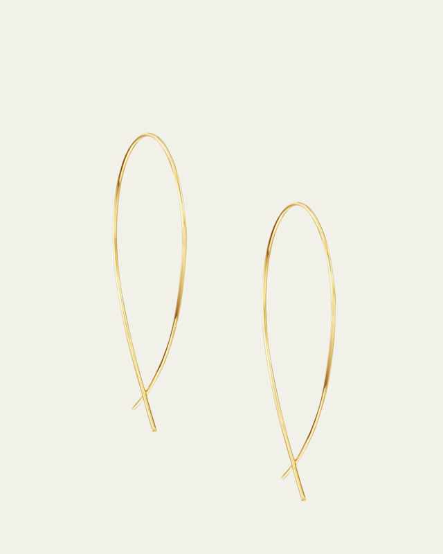Small Upside Down Hoop Earrings
