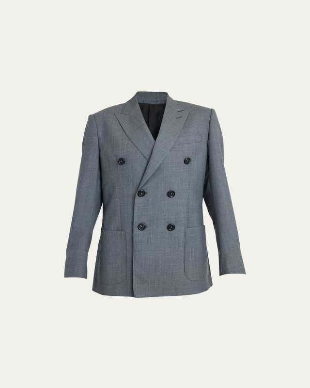 Lucas Double-Breasted Wool Blazer