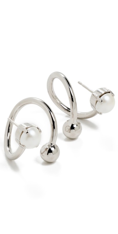Justine Clenquet Gia Earrings Palladium
