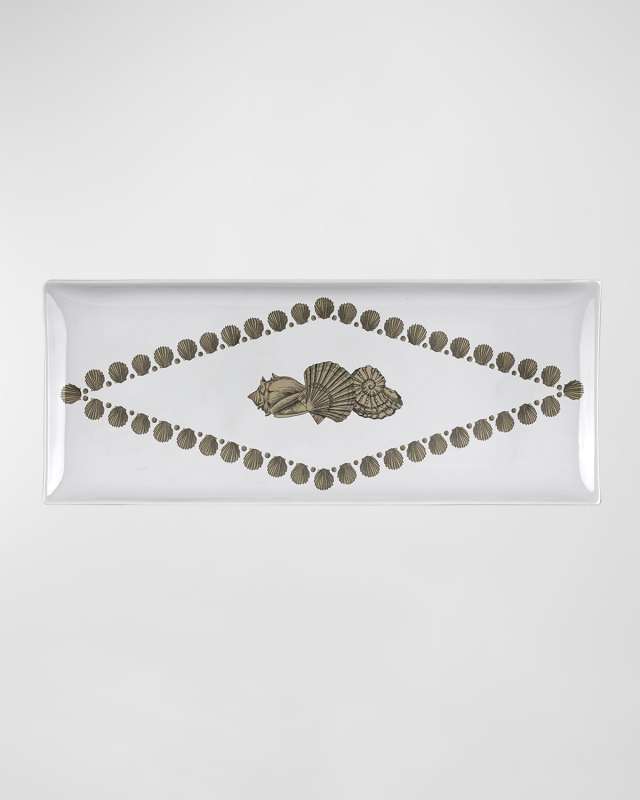 Rectangular Tray - Giro Di Conchiglie Gold Black White