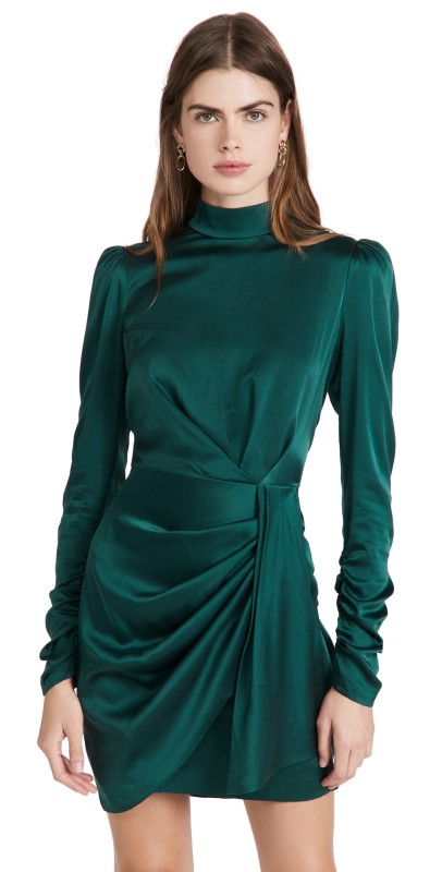 Zimmermann Silk Drape Dress Jade