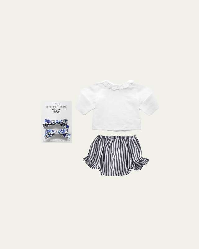 Girl's Liberty Bow 3-Piece Gift Set, Size Newborn-24