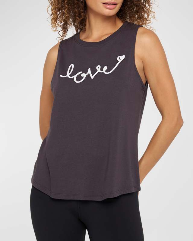 Love Script Jade Muscle Tank