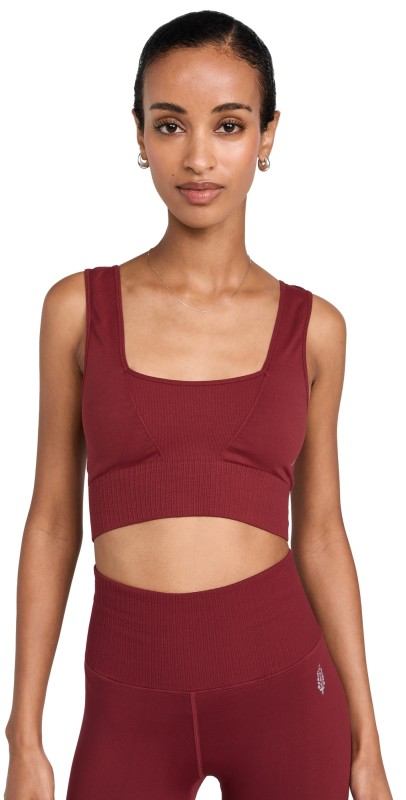 FP Movement Good Karma Square Neck Bra Sour Cherry