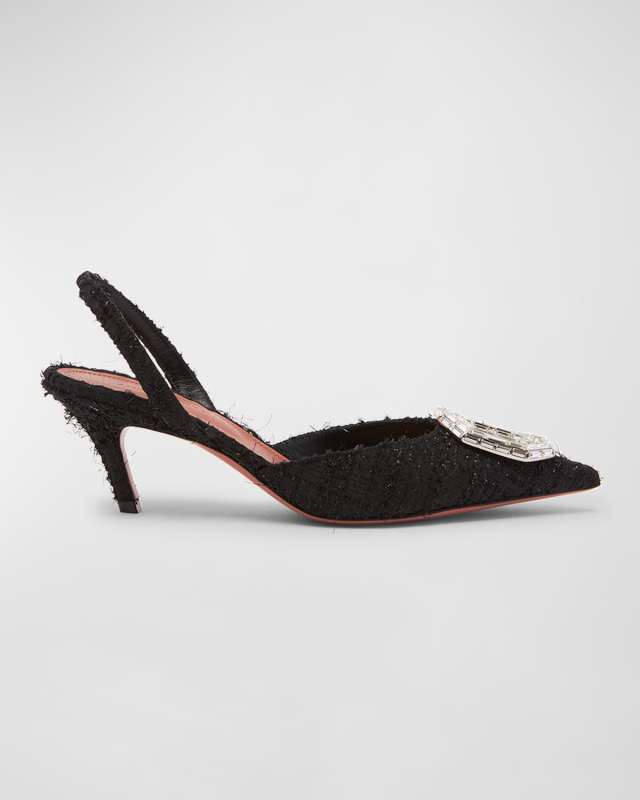 Camelia 60mm Tweed Halter Pumps