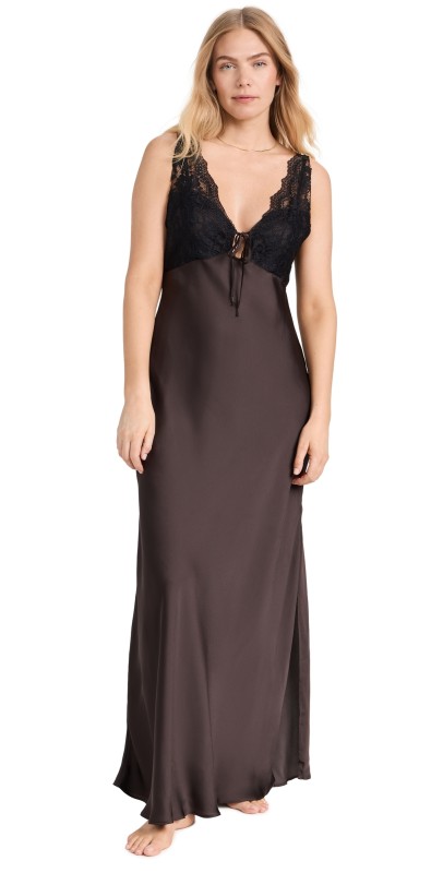 Free People Countryside Maxi Slip Hot Fudge