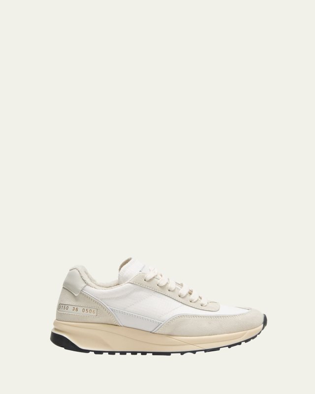 Bicolor Suede Track Sneakers