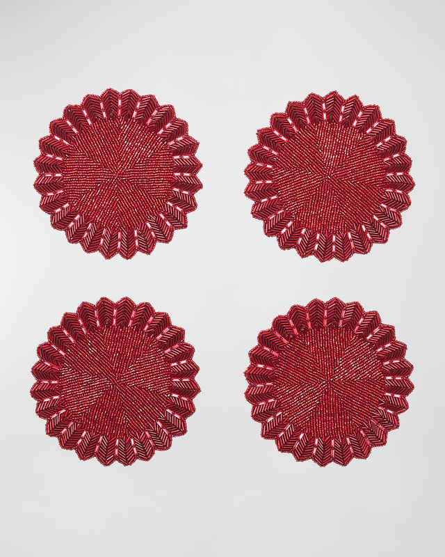 x Baccarat Etoile Red Coasters, Set of 4