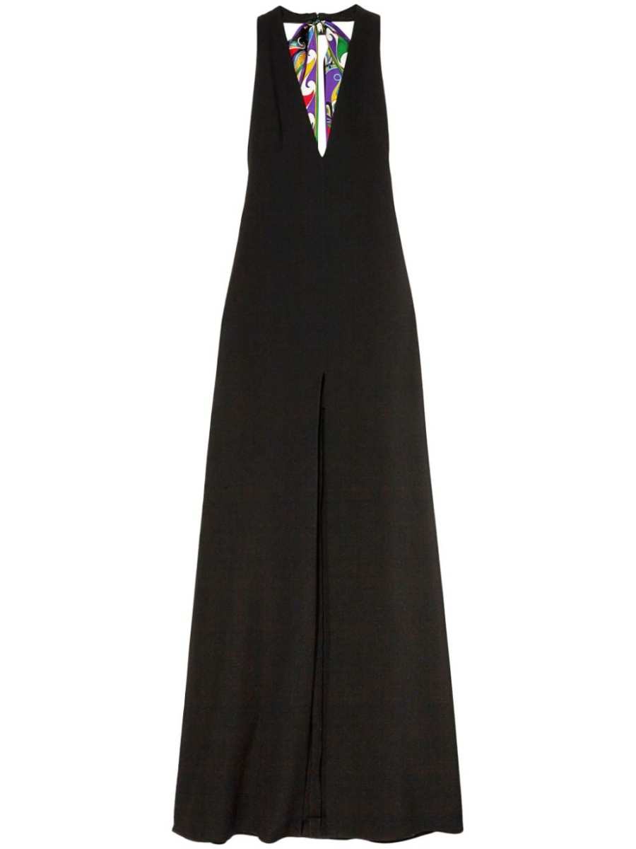 halterneck maxi dress