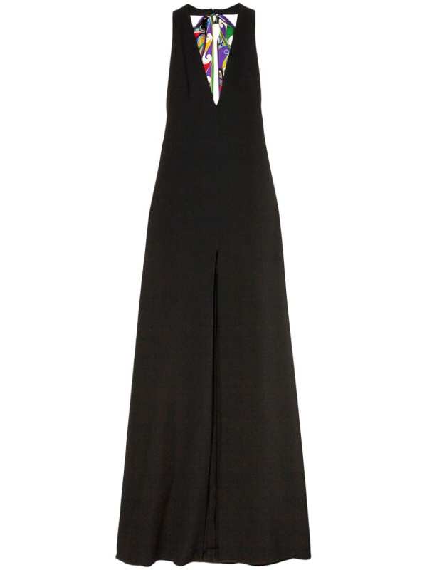 halterneck maxi dress