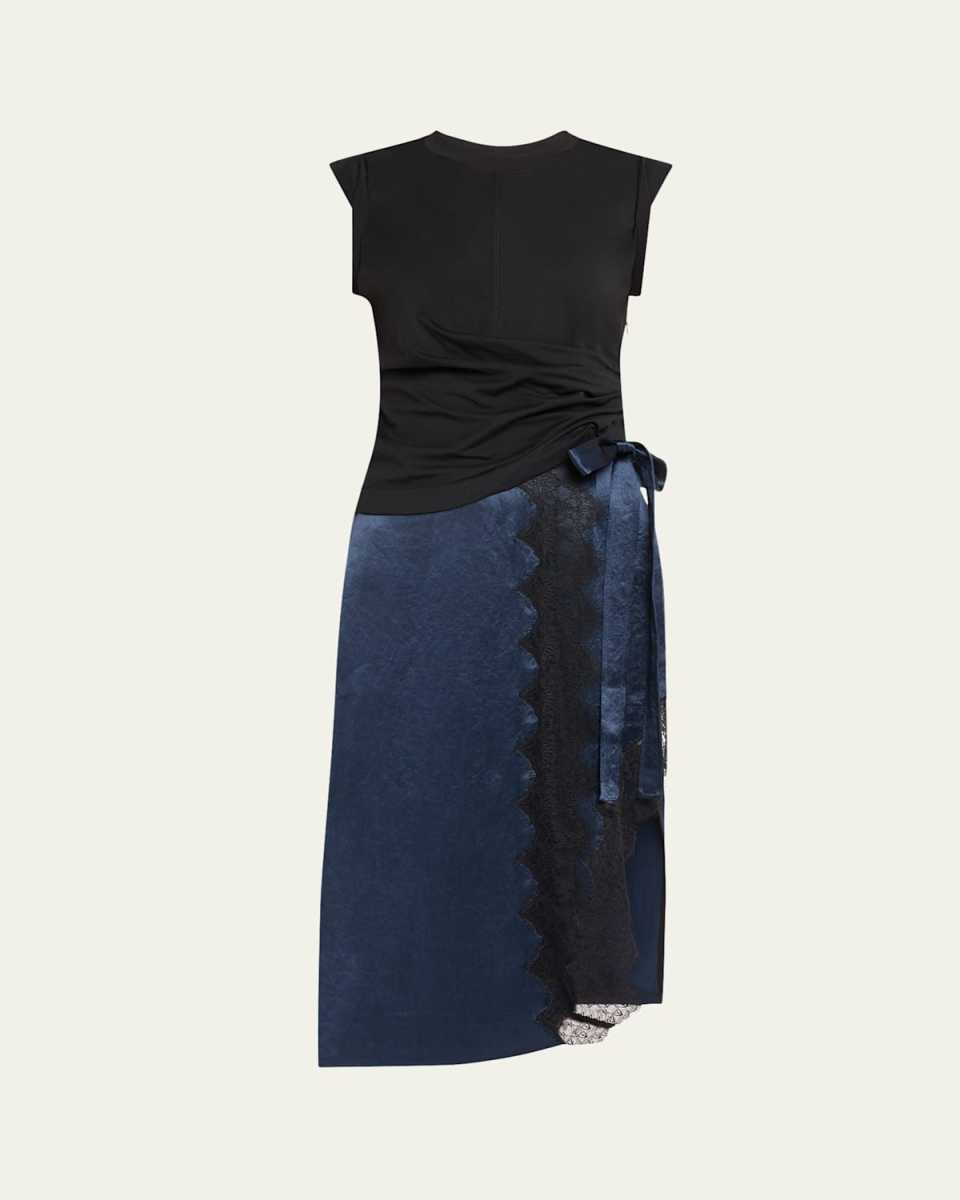 Endless Loop T-Shirt Combo Dress with Lace