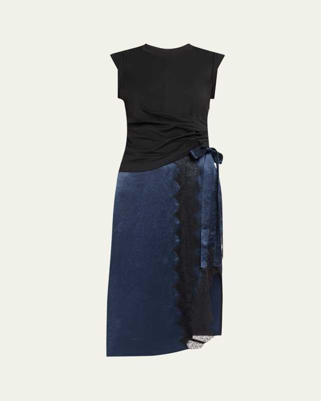 Endless Loop T-Shirt Combo Dress with Lace