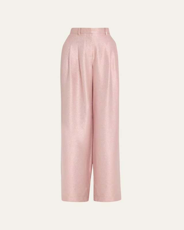 Adam Lurex Sparkle Wide-Leg Pants