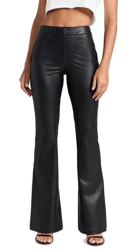 SPANX Leather-Like Flare Pants Luxe Black