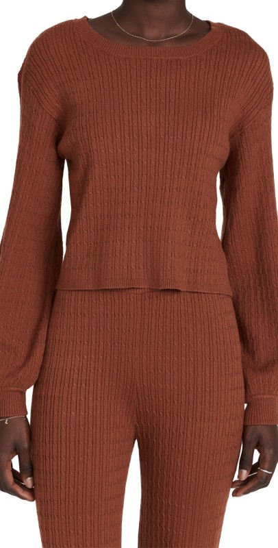 BB Dakota Cable Vision Top Cognac