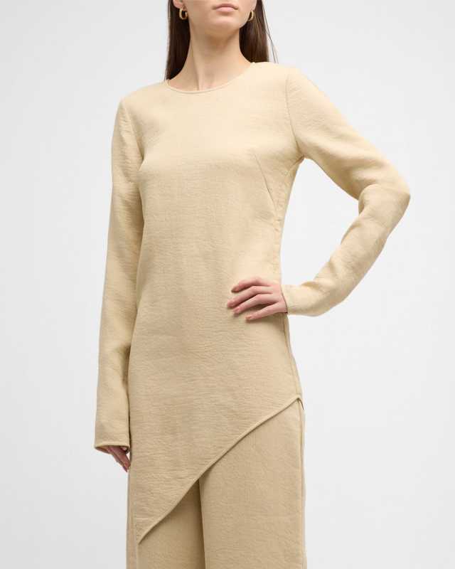 Simone Ribbed Asymmetric Top