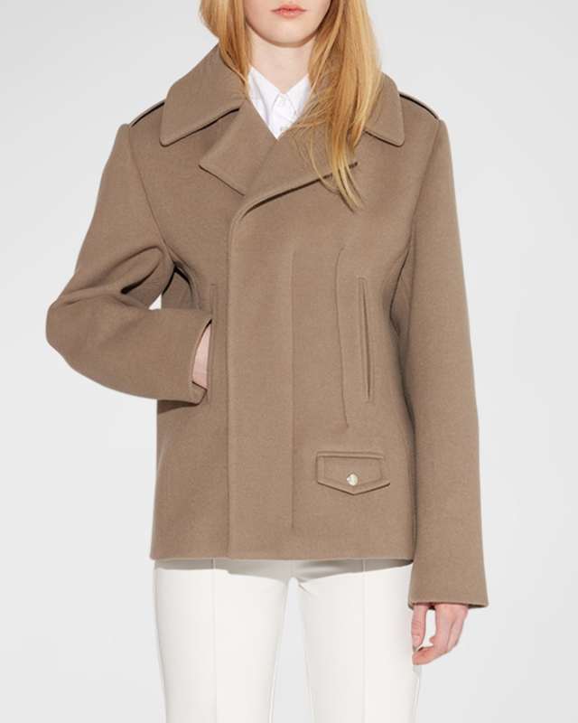 Franke Zip-Front Wool-Blend Moto Jacket
